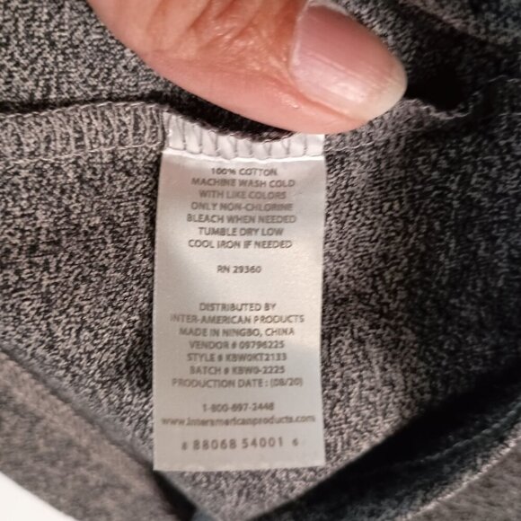 👕 Dip Grey Long Sleeve Henley Shirt – Kids Size S (6–7) – NEW with Tags - Picture 4 of 6